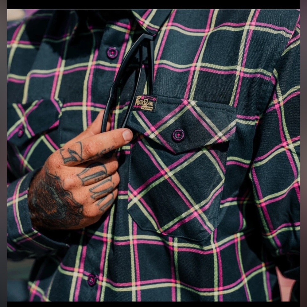 Dixxon Flannel x Punk Rock Museum Men Size 2XL Collab Plaid Button Shirt NEW - Picture 1 of 11